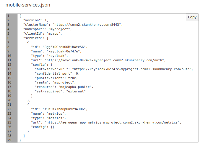 mobile clients overview mobile services json